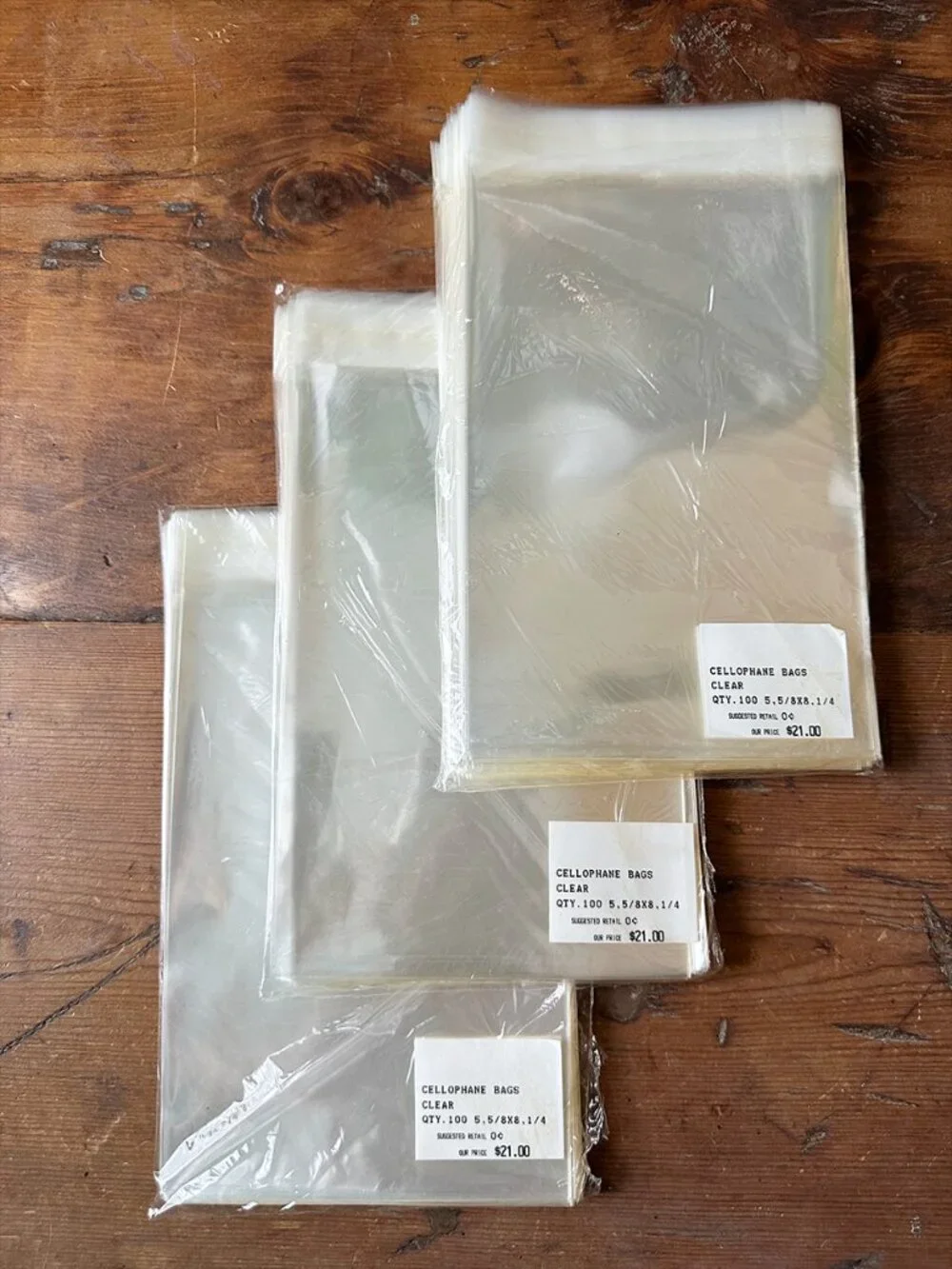 300 Cellophane Clear Bags NWT
